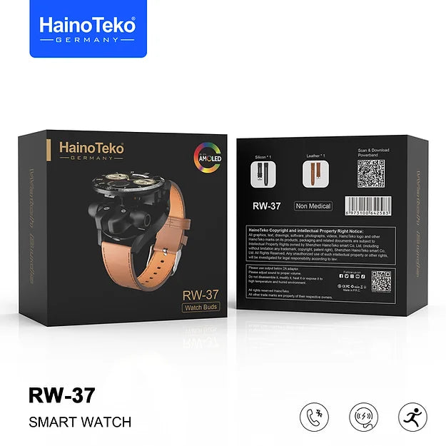 Haino Teko Smart Watch and Headphones in One High quality Product Innovative Touch Control Android and iOS Supported