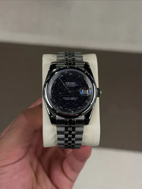 Galactic Galaxy Dial Automatic Watch – 904L Steel | ساعة فاخرة بتصميم المجرة