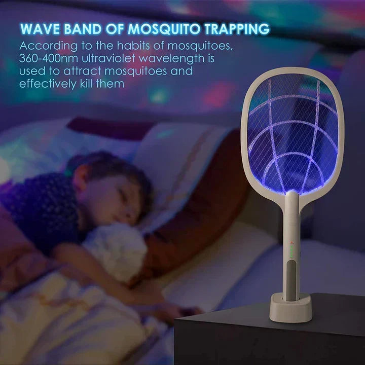 Emirate Traders™ GECKO 2 in 1 Mosquitoes Racket Must have gadget for keeping yourself and Family from Dengue
