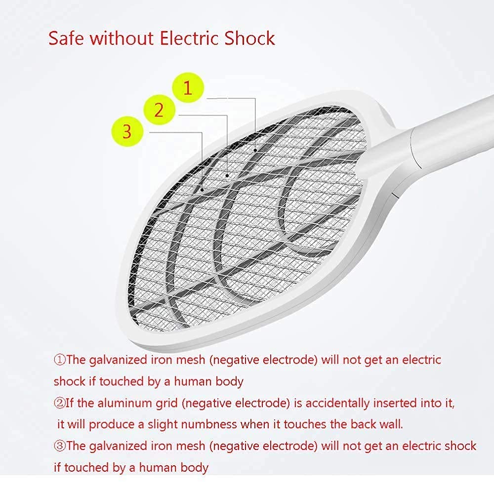 Emirate Traders™ GECKO 2 in 1 Mosquitoes Racket Must have gadget for keeping yourself and Family from Dengue