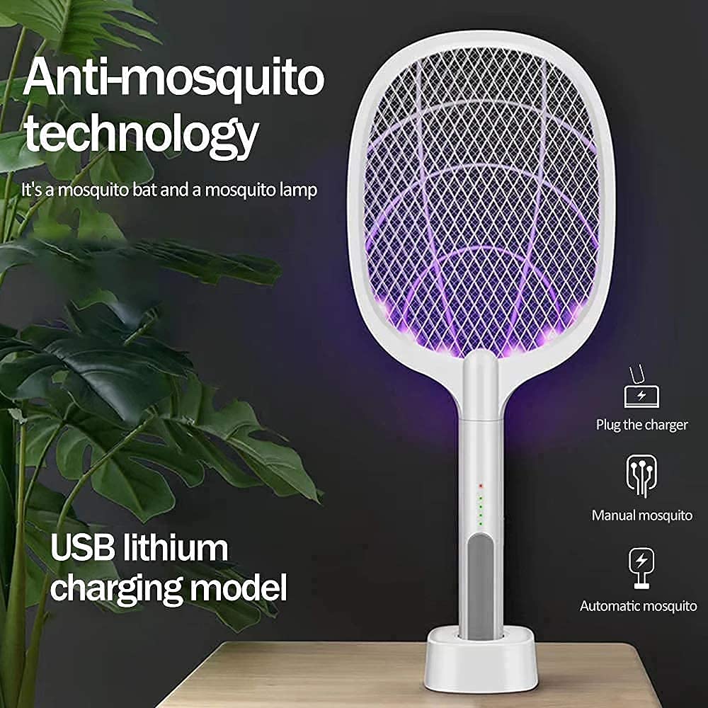 Emirate Traders™ GECKO 2 in 1 Mosquitoes Racket Must have gadget for keeping yourself and Family from Dengue