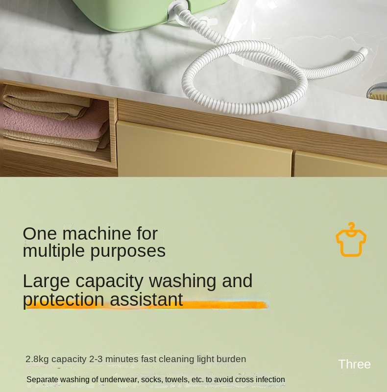 Portable Mini Washing Machine - Big Capacity, Spinning Dry