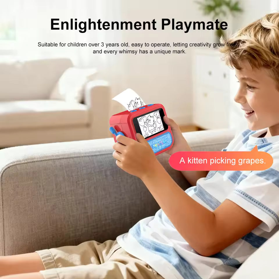 AI Instant Voice Function, Mini Portable Thermal Smart AI Printing