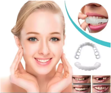 Perfect Fit Teeth Whitening Fake Tooth Cover Snap on Silicone Smile Veneers Teeth Flexibles Fake Teeth Dental Whitening Devices