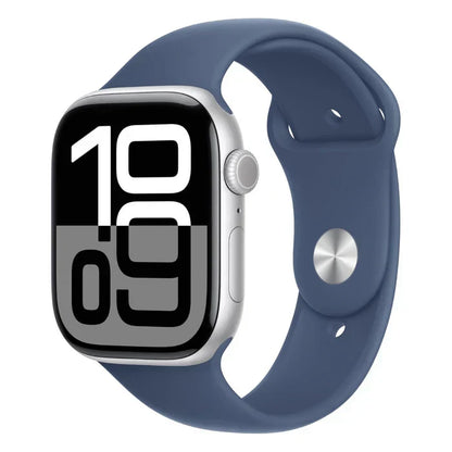 Apple Logo Watch Series 10 – GPS, 46mm, Jet Black, Sport Band