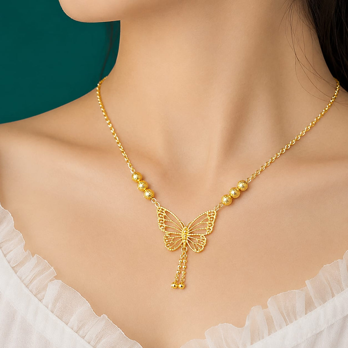 Gold plated Butterfly Necklace for Women