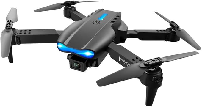طائرة E99 Pro قابلة للطي بدون طيار مزودة بكاميرتين بدقة 4K HD للبالغين والمراهقين من عمر 14 عامًا فما فوق - بث فيديو مباشر بتقنية FPV، مقاومة للرياح، 3 أوضاع سرعة، تشغيل بمفتاح واحد، دوران 360 درجة، بطاريتان، حقيبة حمل